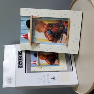 Malden, Lil' Boy's Room, 4x6 picture frame, sailboat, car, decor, nursery, baby